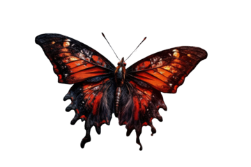 Beautiful butterfly isolated on white transparent background , PNG file , Created with Generative Ai Technology