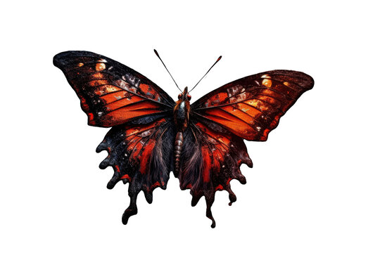 Beautiful butterfly isolated on white transparent background , PNG file , Created with Generative Ai Technology - Powered by Adobe