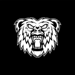 Ferocious and Angry Bear Illustration in Vector illustration