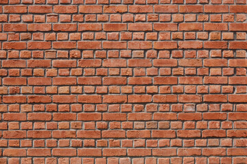 Old red brick wall background. Brick wall, masonry