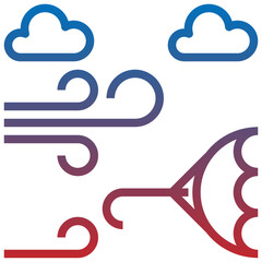 WINDY line icon,linear,outline,graphic,illustration