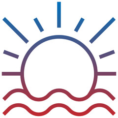 SUNRISE line icon,linear,outline,graphic,illustration