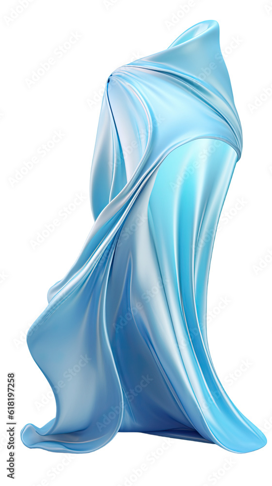 Canvas Prints futuristic fabric smart material 3d rendered abstract futuristic texture, isolated on a transparent 