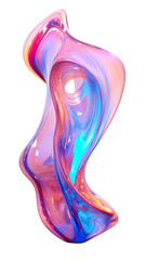 futuristic fluid dynamics next-gen hydrodynamics 3d abstract futuristic texture, isolated on a transparent background, generative ai