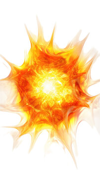 solar flare star energy 3d rendered abstract futuristic texture, isolated on a transparent background, generative ai