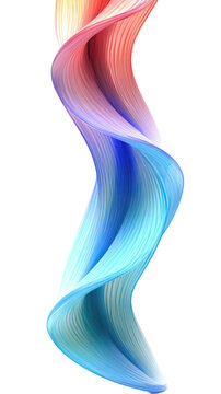 superstring vibrational pattern multicolored 3d rende abstract futuristic texture, isolated on a transparent background, generative ai