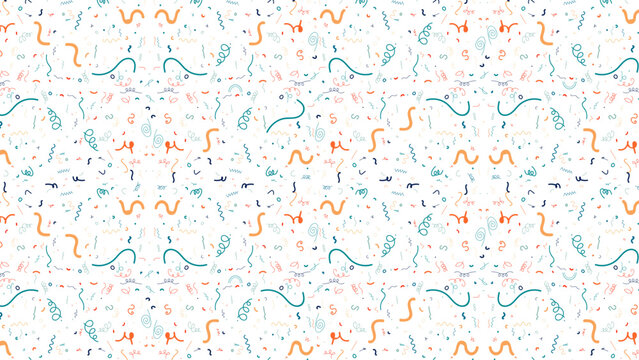 Vector seamless maze pattern. Organic irregular rounded lines. Abstract wavy colorful background.