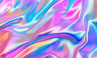 Naklejka premium Abstract liquid wave wallpaper. Creative holographic banner. For banner, postcard, book illustration.