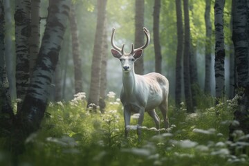 Naklejka na ściany i meble deer in the forest