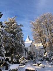church in winter