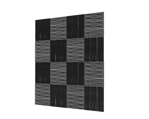 Bamboo wall isolated on transparent background. 3d rendering - illustration