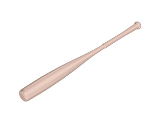 Baseball bat isolated on transparent background. 3d rendering - illustration