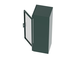 Fridge isolated on transparent background. 3d rendering - illustration