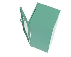 Fridge isolated on transparent background. 3d rendering - illustration