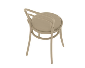 House chair isolated on transparent background. 3d rendering - illustration