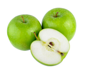 green apple on transparent png