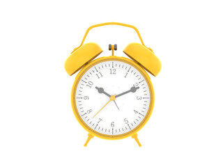 Alarm clock isolated on transparent background. 3d rendering - illustration