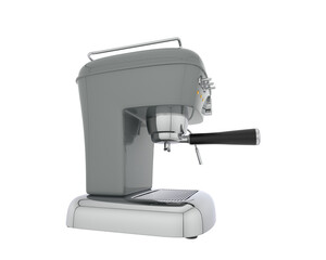 Coffee machine isolated on transparent background. 3d rendering - illustration