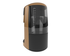 Coffee machine isolated on transparent background. 3d rendering - illustration