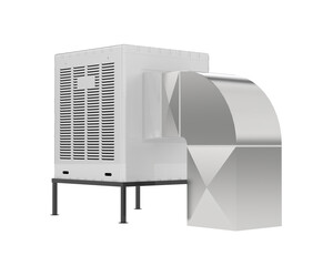 Fototapeta premium AC machine isolated on transparent background. 3d rendering - illustration