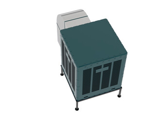 AC machine isolated on transparent background. 3d rendering - illustration