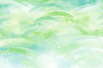 緑　グリーン背景イラスト