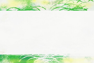 緑　グリーン背景イラスト