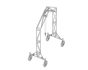 Crane isolated on transparent background. 3d rendering - illustration