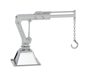 Crane isolated on transparent background. 3d rendering - illustration