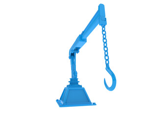 Crane isolated on transparent background. 3d rendering - illustration