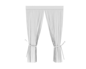 Curtains isolated on transparent background. 3d rendering - illustration