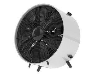 Industrial fan isolated on transparent background. 3d rendering - illustration