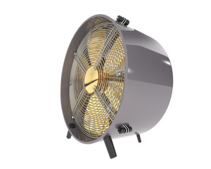 Industrial fan isolated on transparent background. 3d rendering - illustration