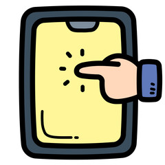 tablet filled outline icon style