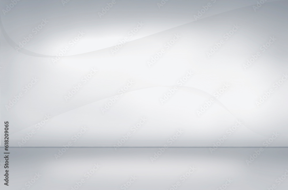 Poster Abstract gray studio gradient wall and floor background empty room with spotlight light for product display, stage, template banner graphic creative, smooth backdrop texture wallpaper, studio space