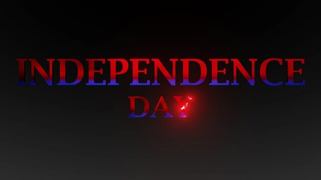 animated independence day text dissolving effect animation on dark and green screen background, Independence day of america. National Day Celebration. United States of America. July 4. Alpha channel