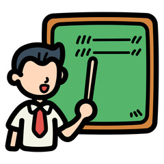 teacher filled outline icon style