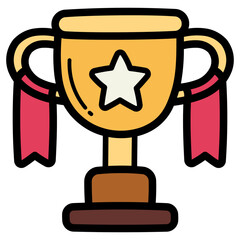 trophy filled outline icon style