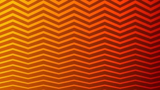 zig zag lines, stripes pattern animation seamless footage 4k. gradient orange color background template. use as a video banner or backdrop