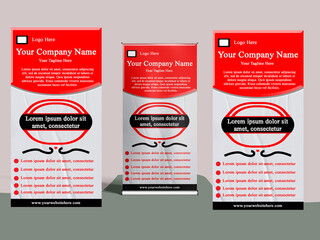 hello, thank you for viewing my item. You can use this Corporate Business Rollup Banner to promote your business and easy to customize any text and shape. if you purchase this item please don’t forget