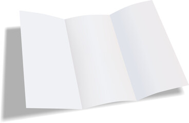 Vector image of the empty brochure isolated on the white background without a text.