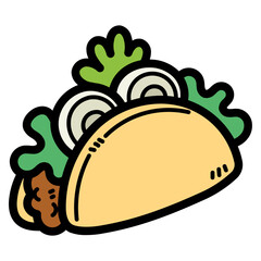 taco filled outline icon style