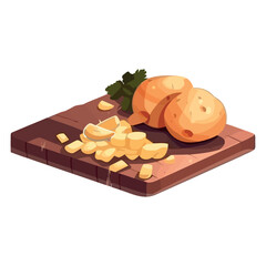 meal of fresh vegetables on cutting board