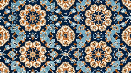 Colorful seamless pattern islamic background.Abstract.Generative AI
