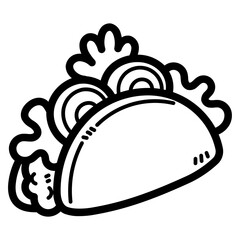 taco line icon style