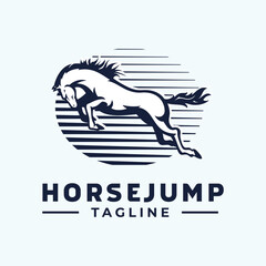 Wild Horse Logo Design Template Idea