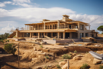 Country house being built