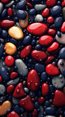 Pebble pattern red black