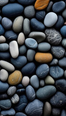 Pebble pattern black orange