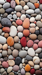 Pebble pattern white blue orange red